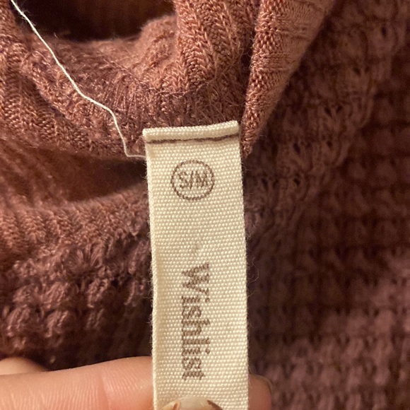 Wishlist double vneck waffle Knit sweater size S/M - Picture 3 of 5